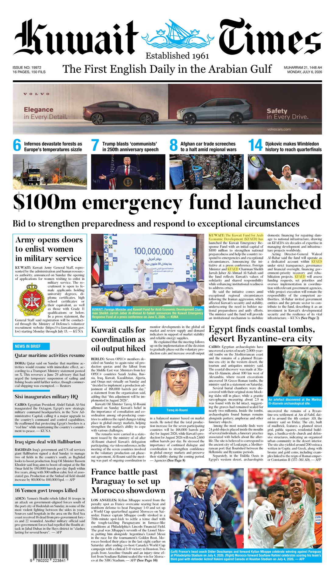 Kuwait Times clipping
