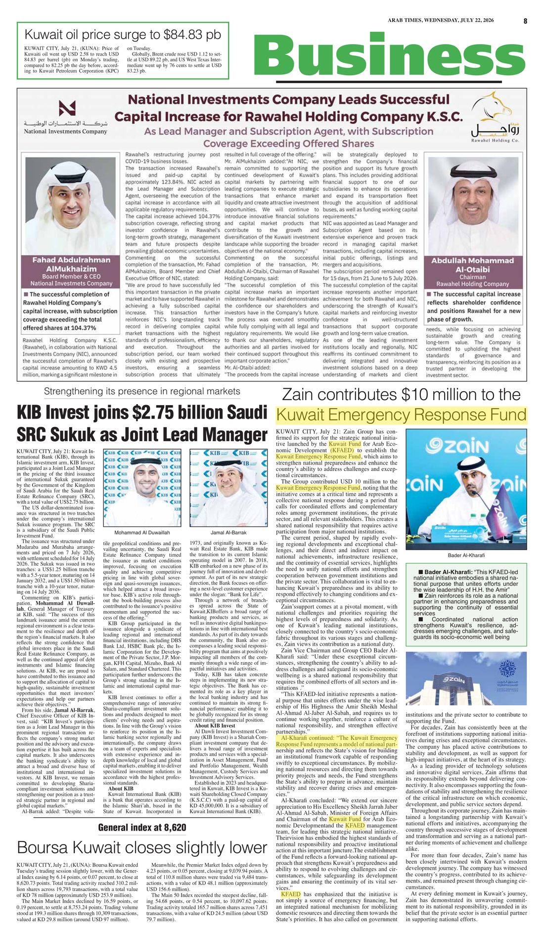 Arab Times clipping