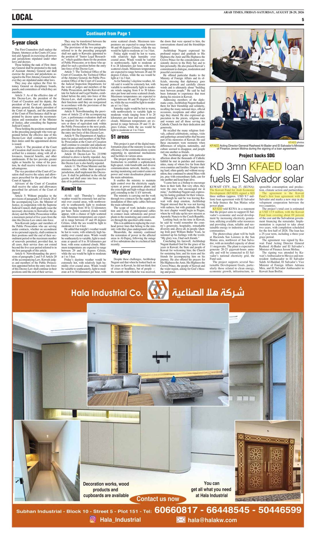 Arab Times clipping