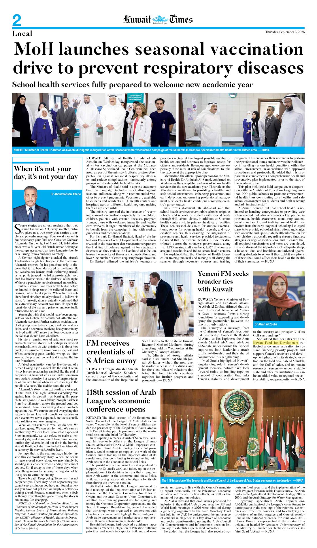 Kuwait Times clipping
